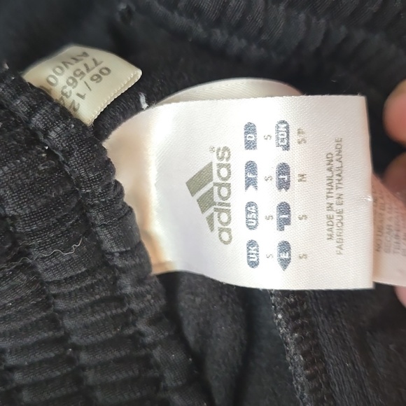 Adidas Black Joggers with White Accents - Picture 2 of 3